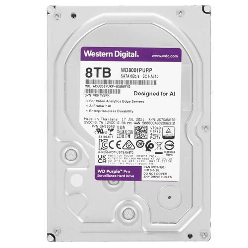 Жесткий диск для видеонаблюдения HDD 8Tb Western Digital Purple Pro WD8001PURP