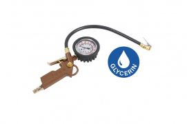 Пистолет для подкачки шин с аналоговым манометром и шлангом (0-16bar, манометр заполнен глицирином), 54676 FT-2370G
