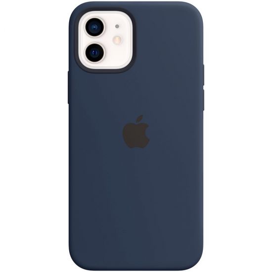 Apple iPhone 12 or 12 Pro Silicone Case with MagSafe Deep Navy