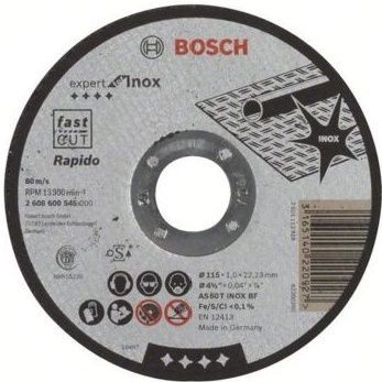 Bosch Отрезной круг Standard for Inox 150*1,6мм, прямой