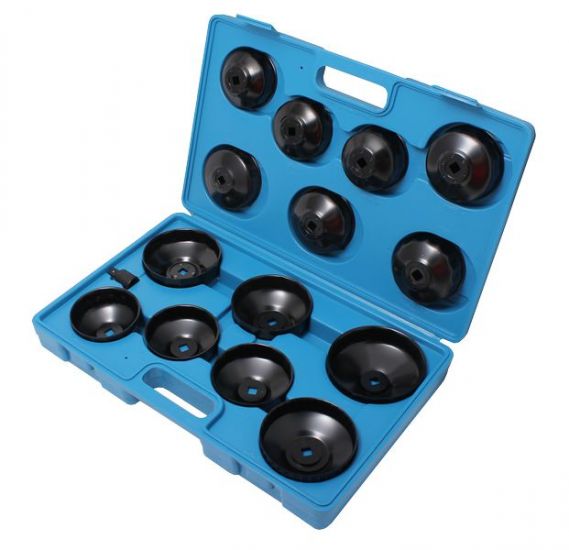 Набор съемников масляных фильтров 3/8", 15 предметов(65х14,68х14,65/67х14,74/76х14,76х30,73х14,75/77х15,93х15,90х15,74/76х15,80х15,82х15,93х36,100х15)в кейсе ROCKFORCE RF-61915 15238