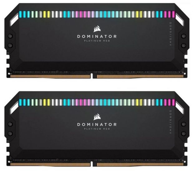 Corsair DDR5, 6000MT/s 32GB 2x16GB DIMM, Unbuffered, 36-38-38-76, OC PMIC, XMP 3.0, DOMINATOR PLATINUM RGB DDR5 Black Heatspreader, RGB LED, 1.25V