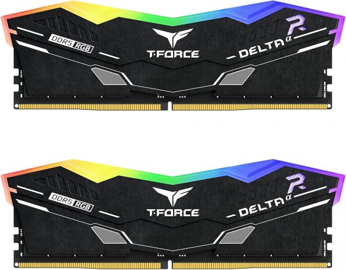 Комплект модулей памяти Team Group T-Force Delta RGB 64Gb (32x2) DDR5 6000MHz, CL38, 1.3V, FF7D564G6000HC38JDC01, RTL