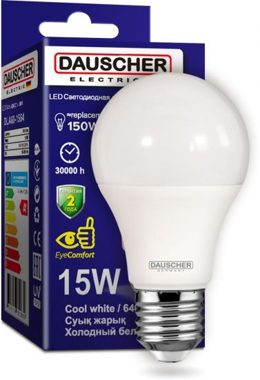 Лампочка Dauscher LED A60 15W E27 6400К 90lm/w