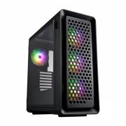 Кейс CUT593A-B, ATX Full Tower, E-ATX, ATX, M-ATX, Mini-ITX, USB3.0 x 2, Type-C, TG, Black