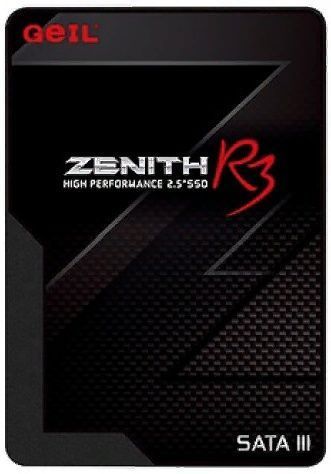 Твердотельный накопитель 128GB SSD GEIL GZ25R3-128G ZENITH R3 Series 2,5” SSD SATAIII Чтение 550MB/s, Запись 490MB/s MTBF 2 млн, часов Retail Box
