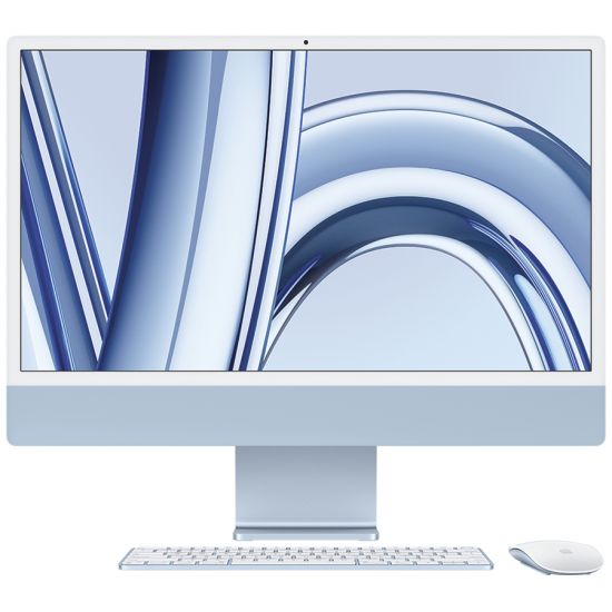 24-inch iMac with Retina 4.5K display: Apple M3 chip with 8‑core CPU and 10‑core GPU, 512GB SSD - Blue,Model A2873