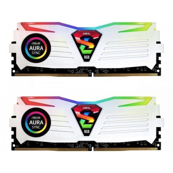 Оперативная память 16GB Kit (2x8GB) GEIL DDR4 3000MHz SUPER LUCE RGB SYN SERIES PC4-24000 16-18-18-36 GLWS416GB3000C16ADC WHITE