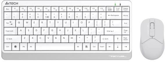 Клавиатура мышь беспроводная A4tech FG-1112-White Fstyler USB