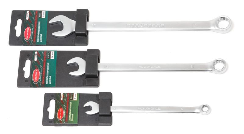 Ключ комбинированный удлиненный 12мм, на пластиковом держателе ROCKFORCE RF-75512L 27314