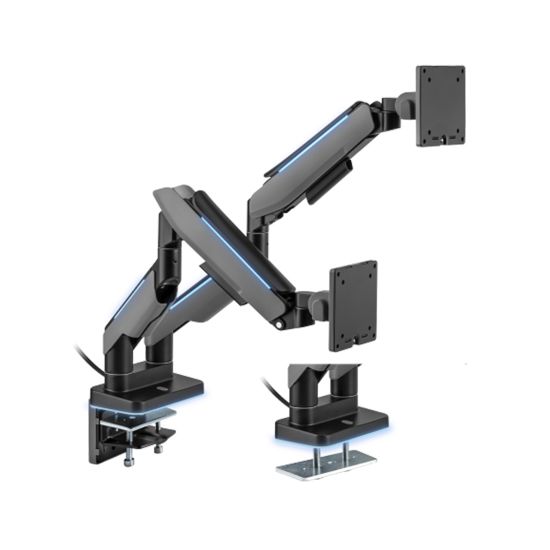 Настольный кронштейн с газлифтом XG MGG-1735D grey для 2-х мониторов (17"-35") Серый
