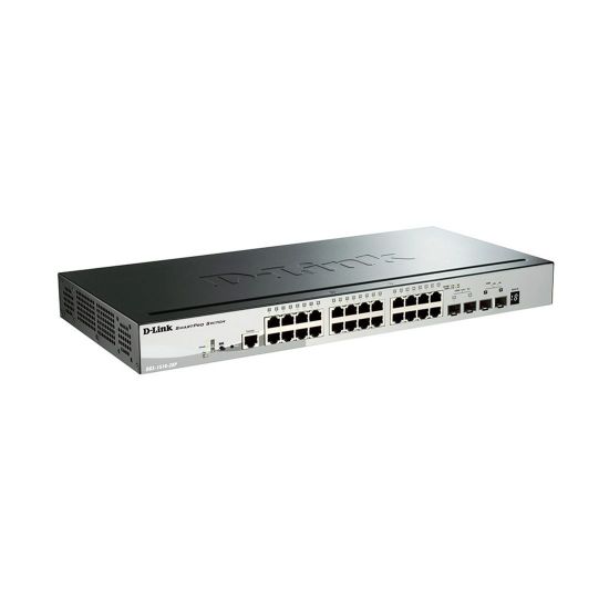 D-Link DGS-1510-28P/A1A  24 порта 10/100/1000 PoE + 2 портами Gigabit SFP и 2 портами 10G SFP+ /