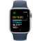 Apple Watch SE GPS 40mm Silver Aluminium Case with Storm Blue Sport Band - M/L,Model A2722