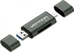Картридер Vention USB 3 Алюминиевый корпус