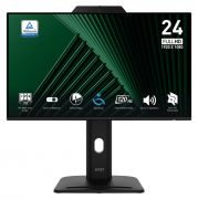 Монитор 23.8" MSI PRO MP242PMG IPS 1920x1080 120Hz 1ms 300cd/m 1500:1 HDMI VGA DP 3xUSB 2x2W Встроенная WEB камера с микрофоном, Регулировка по Высоте HAS, Черный