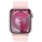 Apple Watch Series 9 GPS 45mm Pink Aluminium Case with Light Pink Sport Loop,Model A2980