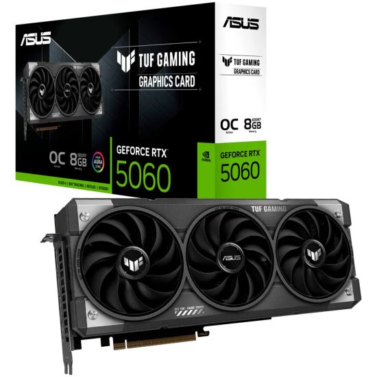 ASUS Video Card NVIDIA GeForce RTX 5060 8GB GDDR7 128-bit Digital Max Resolution 7680 x 4320 Yes x 1 (Native HDMI 2.1b)Yes x 3 (Native DisplayPort 2.1b)HDCP Support Yes (2.3) 550W C/N 90YV0N00-M0NA00