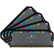 Corsair DDR5, 5600MT/s 64GB 4x16GB DIMM, Unbuffered, 36-36-36-76, Std PMIC, XMP 3.0, DOMINATOR PLATINUM RGB DDR5 Cool Gray Heatspreader, Black PCB, 1.25V, for AMD 600 Series
