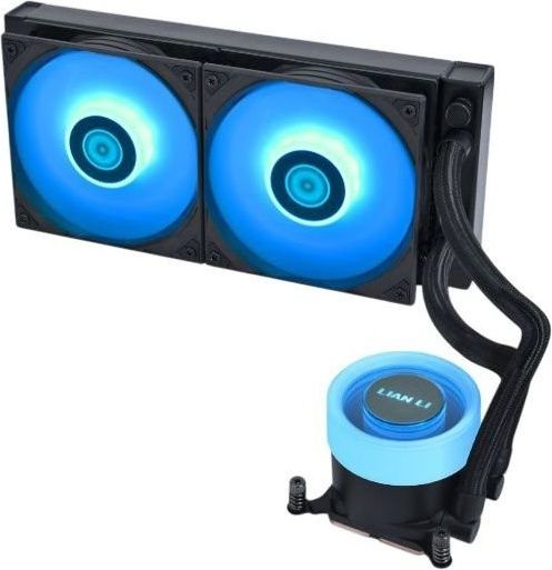 Водяное охлаждение для CPU Lian Li GALAHAD II LITE 240 RGB BLACK Socket:1151/1200/1700/AM4/AM5, 4pin, Тихий Silent Fan 2x120см, G89.GA2L24RB.00