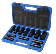 Набор головок ударных глубоких 12 предметов, 1/2", 6гр (10, 12-19, 21, 22, 24 мм) в  кейсе ROCKFORCE RF-4127-5MPB(пл.кейс) 16248