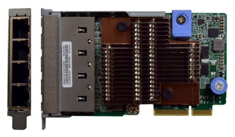 Сетевой адаптер Lenovo ThinkSystem 1Gb 4-port RJ45 LOM /