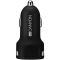 CANYON C-04 Universal 2xUSB car adapter, Input 12V-24V, Output 5V-2.4A, with Smart IC, black rubber coating with silver electroplated ring, 59.5*28.7*28.7mm, 0.019kg