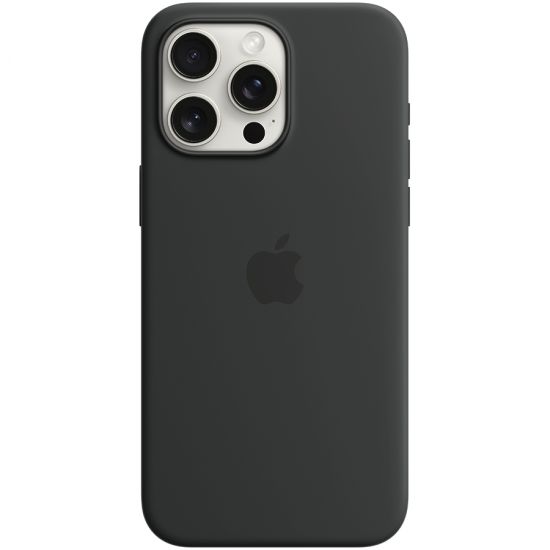 iPhone 15 Pro Max Silicone Case with MagSafe - Black,Model A3126