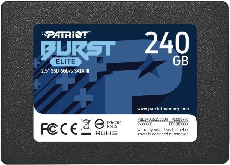 Накопитель SSD 2.5" SATA III Patriot  240GB BURST ELITE 450/320 PBE240GS25SSDR