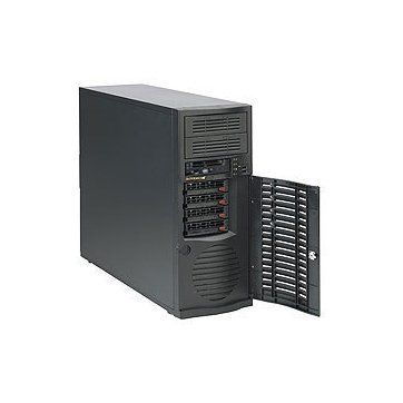Chassis SUPERMICRO SC733 Midi Tower, Extended ATX, 7 slots, USB 2.0, Steel, PSU 500W, Black