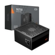 Блок питания PCCooler YK750, 750W, Non Modular, ATX 3.1, 80+ BRONZE, Fan 135mm, Support PCI-E 5.1, P5-YK750-B1F