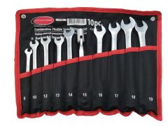 Набор ключей рожково-торцевых шарнирных 10 предметов (8, 10, 12-19мм) на полотне 29751       RF-5104