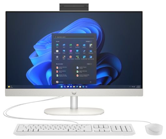 HP ProOne 240 G10 24AiOBU-i7-1355UIDS / 23.8 inch AG FHD UWVA IPS 250 / 16GB DDR4 / 512GB M.2 SSD Value / W11 Pro / 1yw / 125 White Cellulose Fiber Packagingkbd / 125WhitemouseCelluloseFiberPackaging / Realtek Wi-Fi 6 WLAN / Zoom Logo  RTF Card / Shell Wh