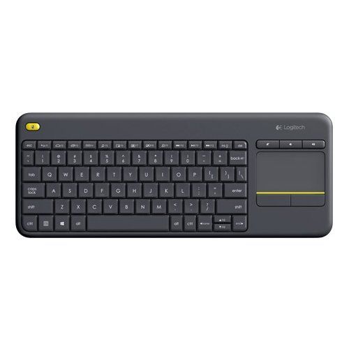 Клавиатура беспроводная Logitech K400 Plus (DARK, с сенсорной панелью, приемник Unifying, 2 батареи типа AA)