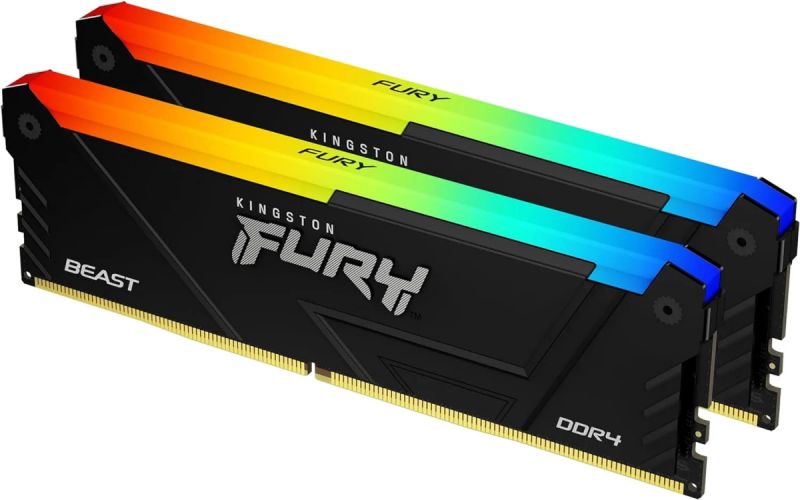 Модуль памяти Kingston Fury Beast RGB KF432C16BB2AK2/32 DDR4 DIMM 32Gb KIT (2x16Gb) 3200 MHz CL16