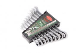 Набор ключей комбинированных трещоточных, 9 предметов  (8,10,12,13,14,16,17,18,19мм) в пластиковом держателе ROCKFORCE RF-51092 11481