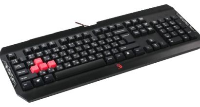 Клавиатура игровая Bloody Q100 USB, LED-подсветка клавиш, 1.8 m