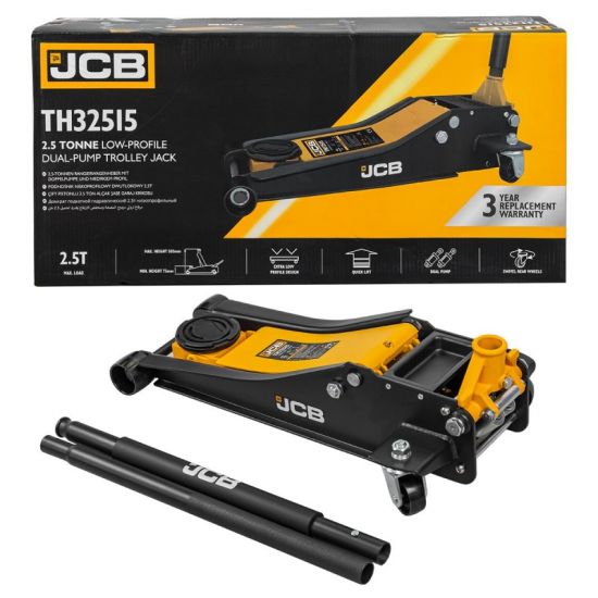 Домкрат подкатной гидравлический 2.5т (h min 75мм, h max 505мм) JCB JCB-TH32515 56952