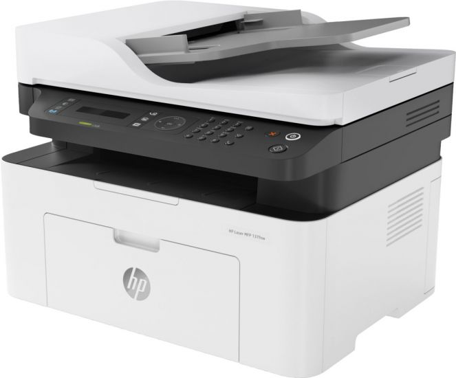 МФУ HP 4ZB84A Laser MFP 137fnw Printer (A4) , Printer/Scanner/Copier/ADF/Fax, 1200 dpi, 20 ppm, 128 MB, 600 MHz, 150 pages tray, USB Ethernet WiFi, Duty 10K pages
