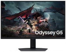 Игровой монитор Odyssey G5 27" SAMSUNG LS27DG500EIXCI IPS 2560x1440 QHD 180GHz 1мс 350кд/м2 1000:1 1xHDMI 1xDP 178°(Г)/178°(В),  Регулируемая по высоте подставка 120мм, Поворот Экрана, Черный с Подсветкой