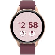 CANYON Badian SW-68, Smartwatch, Realtek 8762CK, 1.28''TFT 240x240px; RAM : 160KB,  Lithium-ion polymer battery, 3.7V 190mAh Include, Golden Zinc alloy middle frame + plastic bottom case+ red Silicone strap + Golden strap buckle, 44.9x 10.9mm, strap: 20x2