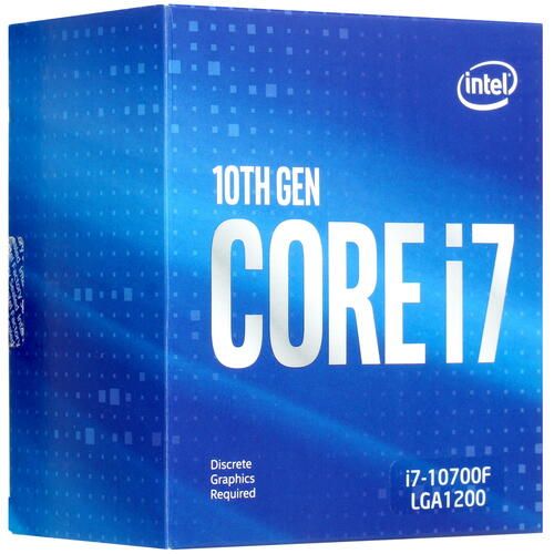 CPU Intel Core i7-10700F 2,9GHz (4,8GHz) 16Mb 8/16 Comet Lake Intel® 65W FCLGA1200 Box (BX8070110700F)