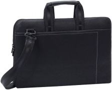 Cумка для ноутбука RivaCase 8930 (PU) black 15,6". Плотная искусственная кожа.