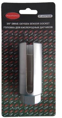 1/2" Головка для датчика "лямбда-зонд" 22мм, HEX 25мм, 3/8" (ширина разреза под провод датчика - 9мм), в блистере ROCKFORCE RF-44307822B 15419