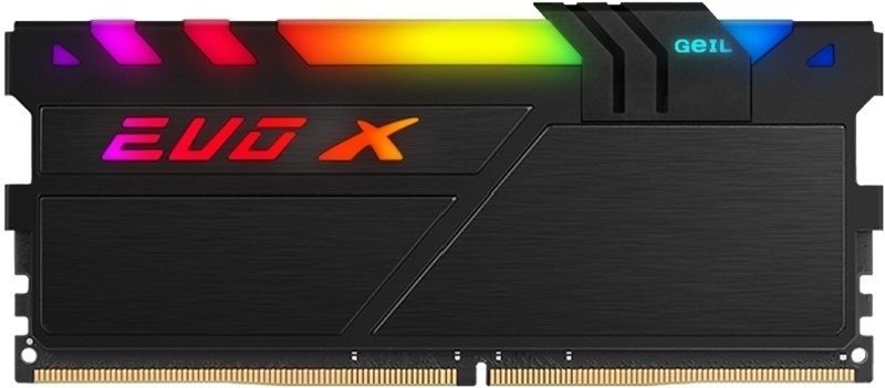 Оперативная память  16GB GEIL 3200MHz DDR4 PC4-25600 3200MHz EVO X II Black с RGB подсветкой 16-20-20-40 GEXSB416GB3200C16BSC Retail Pack