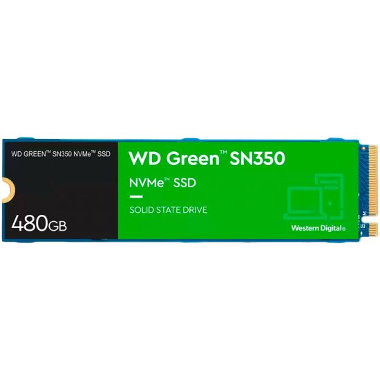 Твердотельный накопитель  480GB SSD WD GREEN SN350 M.2 2280 NVMe x4 R2400Mb/s W1650Mb/s WDS480G2G0C