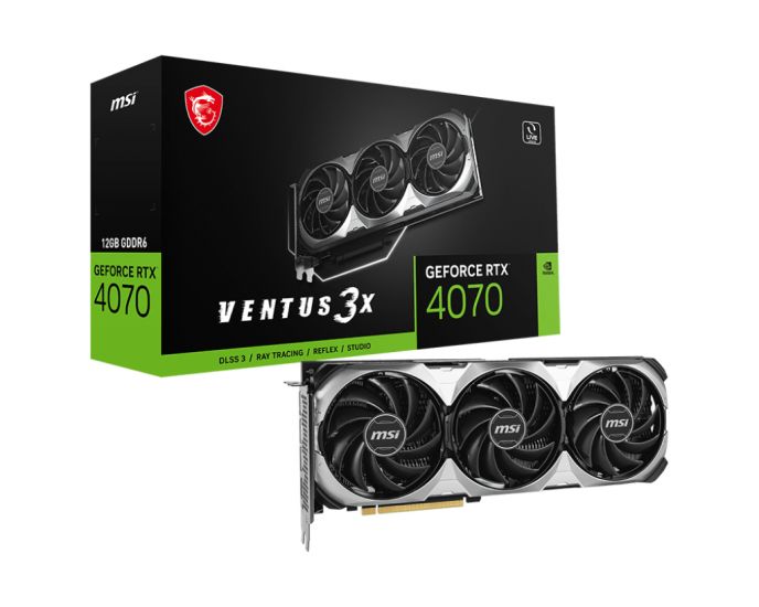 Видеокарта MSI GeForce RTX 4070 VENTUS 3X E1 12G, 12G GDDR6 192-bit 1xHDMI 3xDP