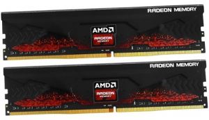 Оперативная память 16GB Kit (2x8GB) DDR4 3200Hz AMD Radeon R9 Gamer Series Black CL16, PC4-25600, 1.35V R9S416G3206U2K