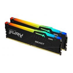 ОЗУ Kingston Fury Beast RGB 16Gb(8x2) 6000MHz DDR5 DIMM, CL40, 1.25v, KF560C40BBAK2-16