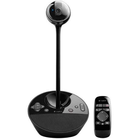 Веб-камера для видеоконференций Logitech BCC950, конструкция "всё-в-одном" для установки на столе: камера, устройство громкой связи, пульт ДУ