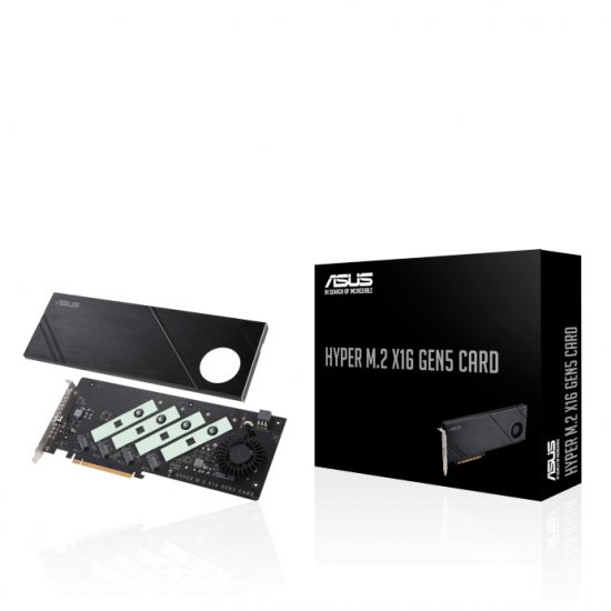 Карта расширения ASUS Hyper M.2 x16 Gen5 Card, 4xNVMe, M.2 (2242/2260/2280/22110).